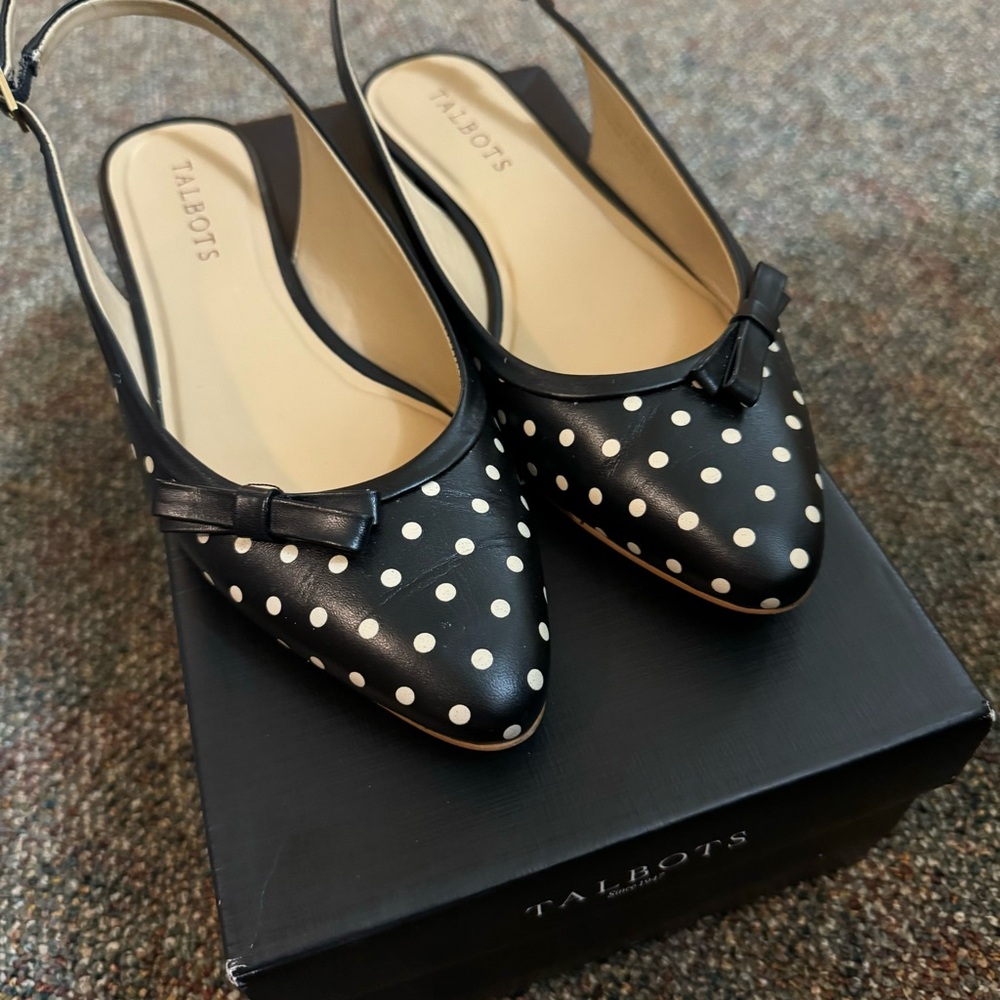 Talbots polka dots flats
